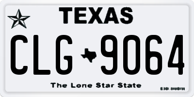 TX license plate CLG9064