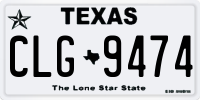 TX license plate CLG9474