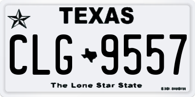 TX license plate CLG9557