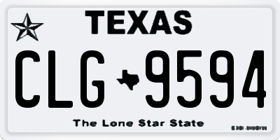 TX license plate CLG9594