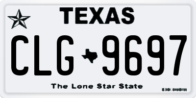 TX license plate CLG9697