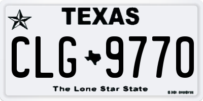 TX license plate CLG9770
