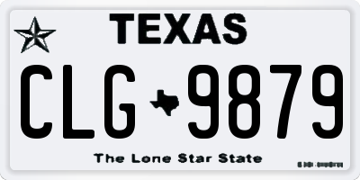TX license plate CLG9879