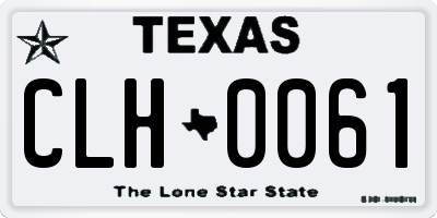 TX license plate CLH0061