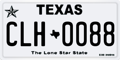 TX license plate CLH0088