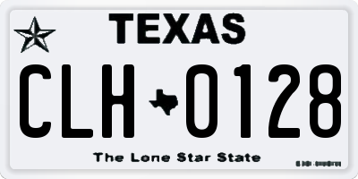 TX license plate CLH0128
