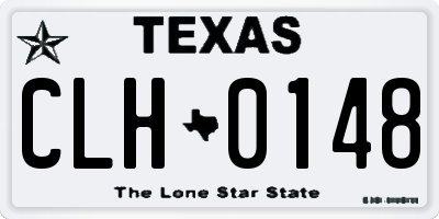 TX license plate CLH0148