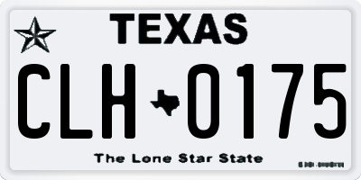 TX license plate CLH0175