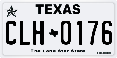 TX license plate CLH0176