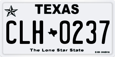 TX license plate CLH0237