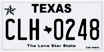 TX license plate CLH0248