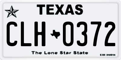 TX license plate CLH0372