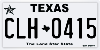 TX license plate CLH0415