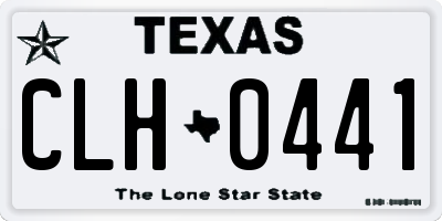 TX license plate CLH0441
