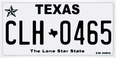 TX license plate CLH0465