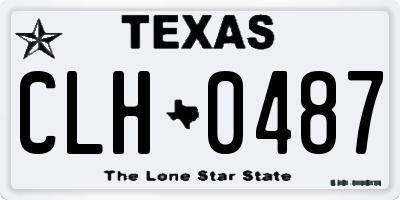TX license plate CLH0487