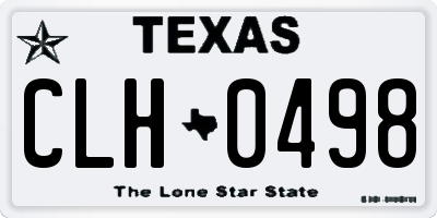 TX license plate CLH0498