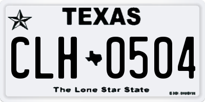 TX license plate CLH0504