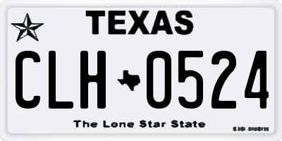 TX license plate CLH0524