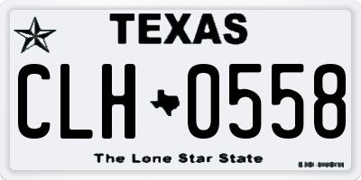 TX license plate CLH0558