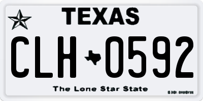 TX license plate CLH0592