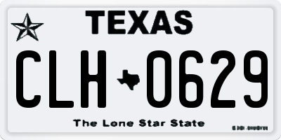 TX license plate CLH0629