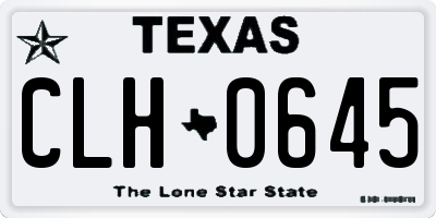 TX license plate CLH0645