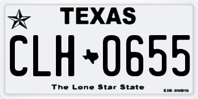 TX license plate CLH0655