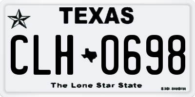 TX license plate CLH0698
