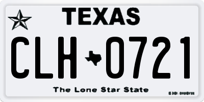 TX license plate CLH0721