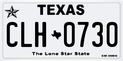 TX license plate CLH0730