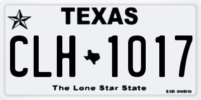 TX license plate CLH1017