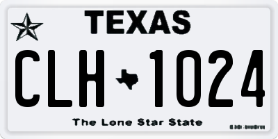 TX license plate CLH1024