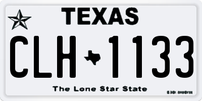TX license plate CLH1133