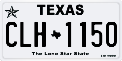TX license plate CLH1150