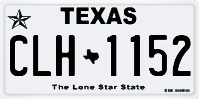 TX license plate CLH1152