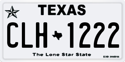 TX license plate CLH1222