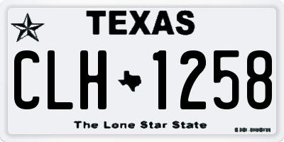 TX license plate CLH1258