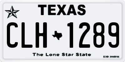 TX license plate CLH1289