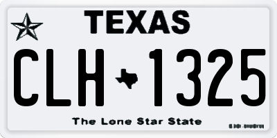 TX license plate CLH1325