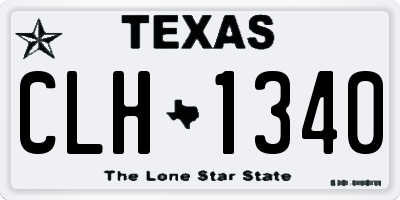 TX license plate CLH1340