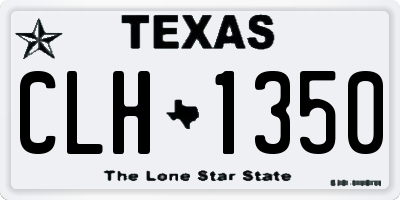 TX license plate CLH1350