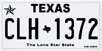 TX license plate CLH1372
