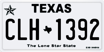 TX license plate CLH1392