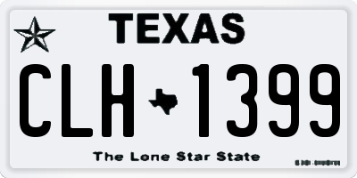 TX license plate CLH1399