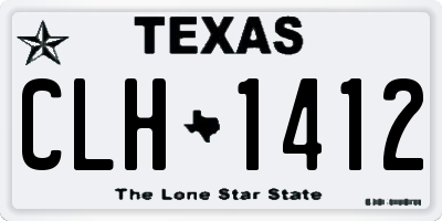 TX license plate CLH1412