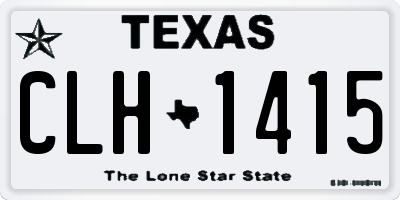 TX license plate CLH1415