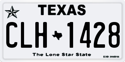 TX license plate CLH1428