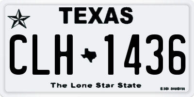 TX license plate CLH1436