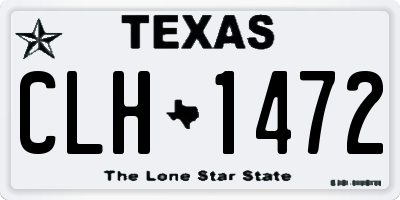 TX license plate CLH1472